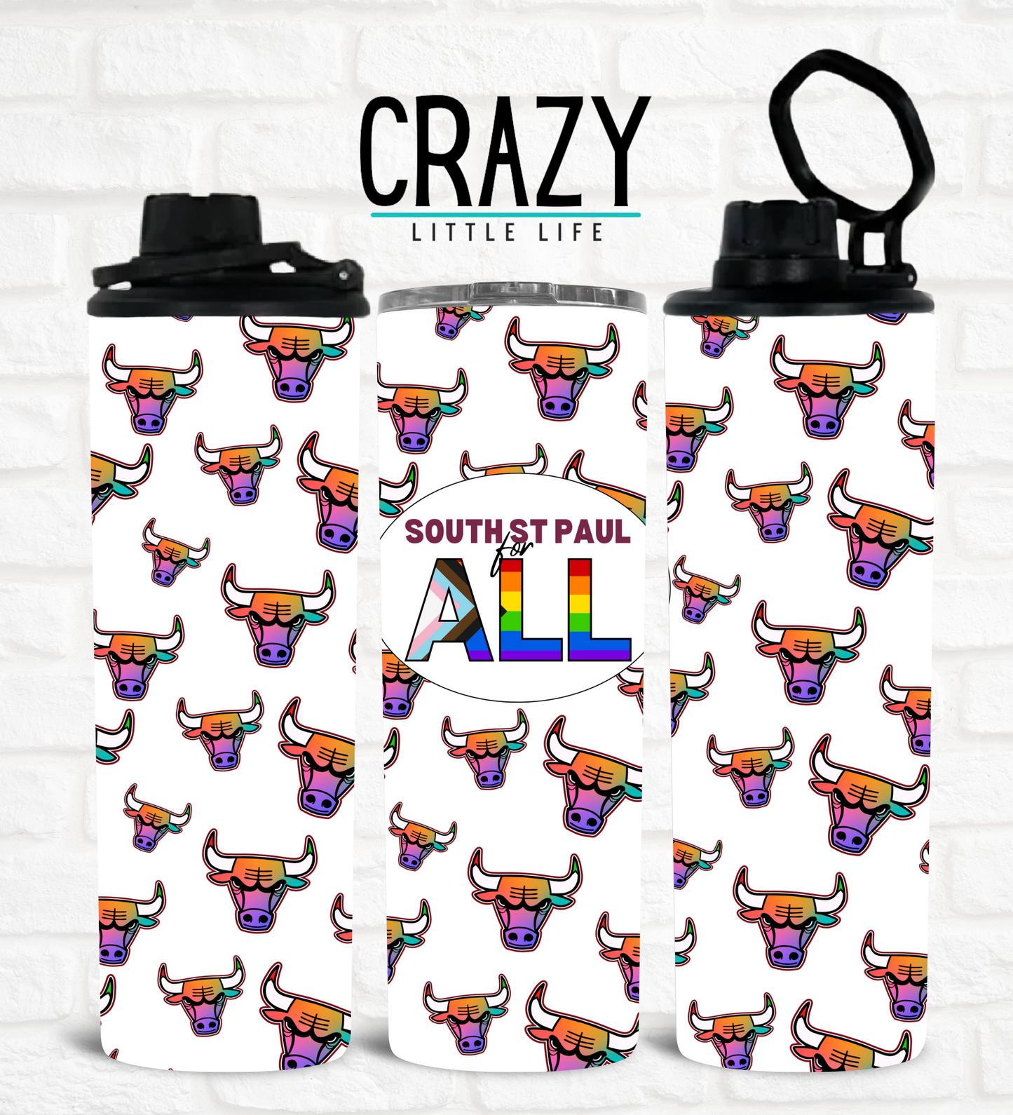 SSP4ALL All Over Logo 2-in-1 Water Bottle