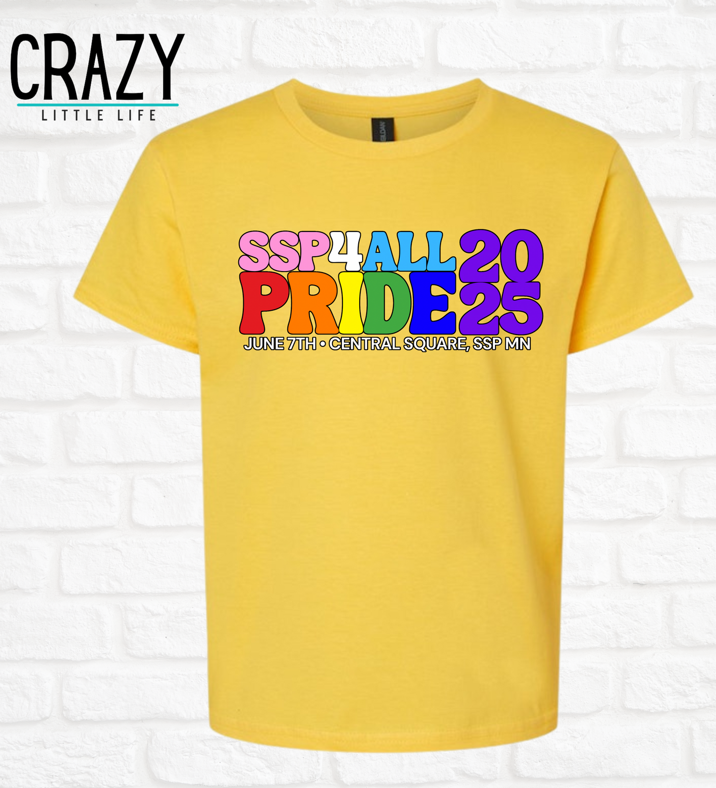 Youth 2025 SSP4ALL Pride Event Tee