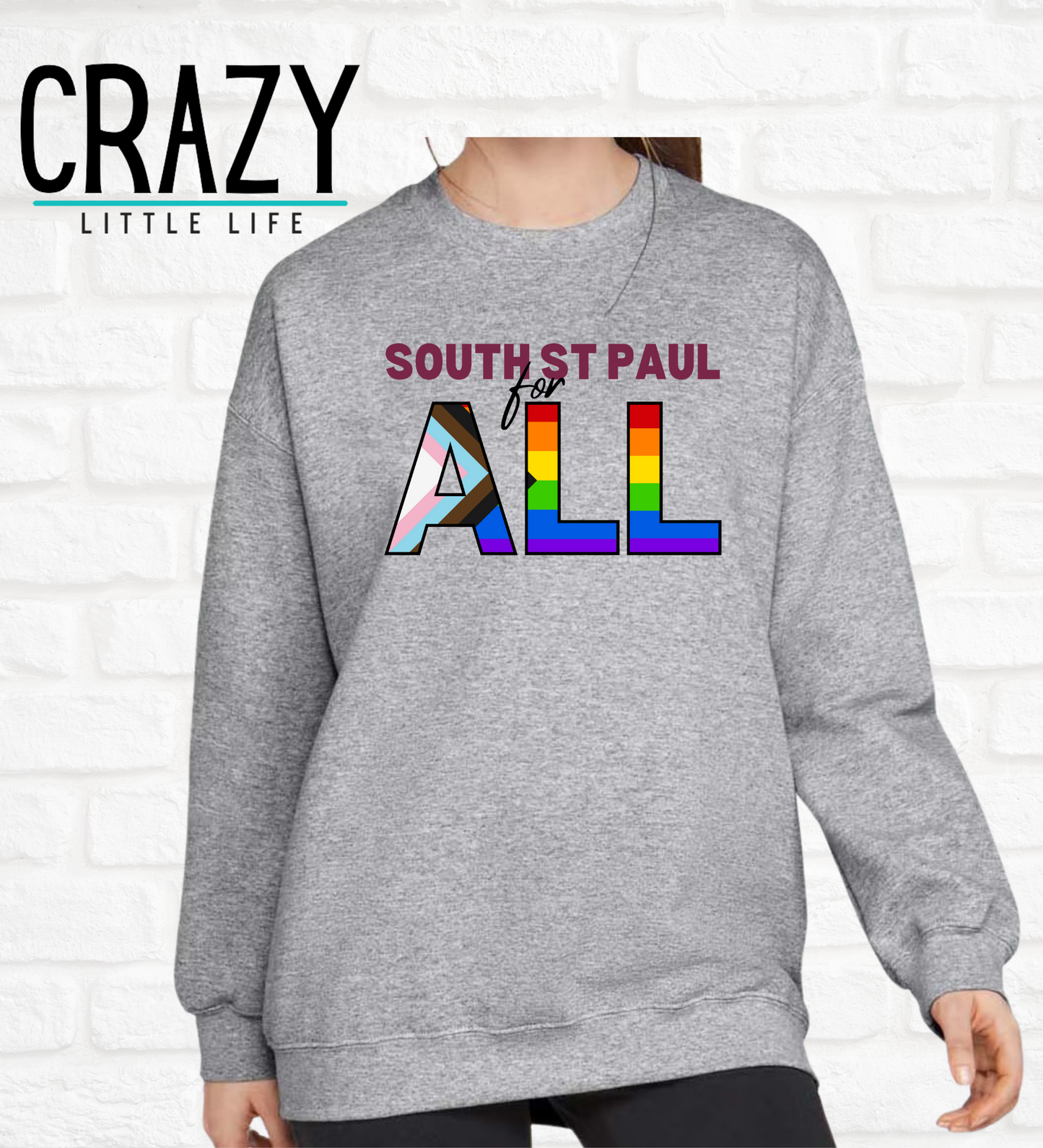 SSP4ALL Pride Flag Logo Crewneck