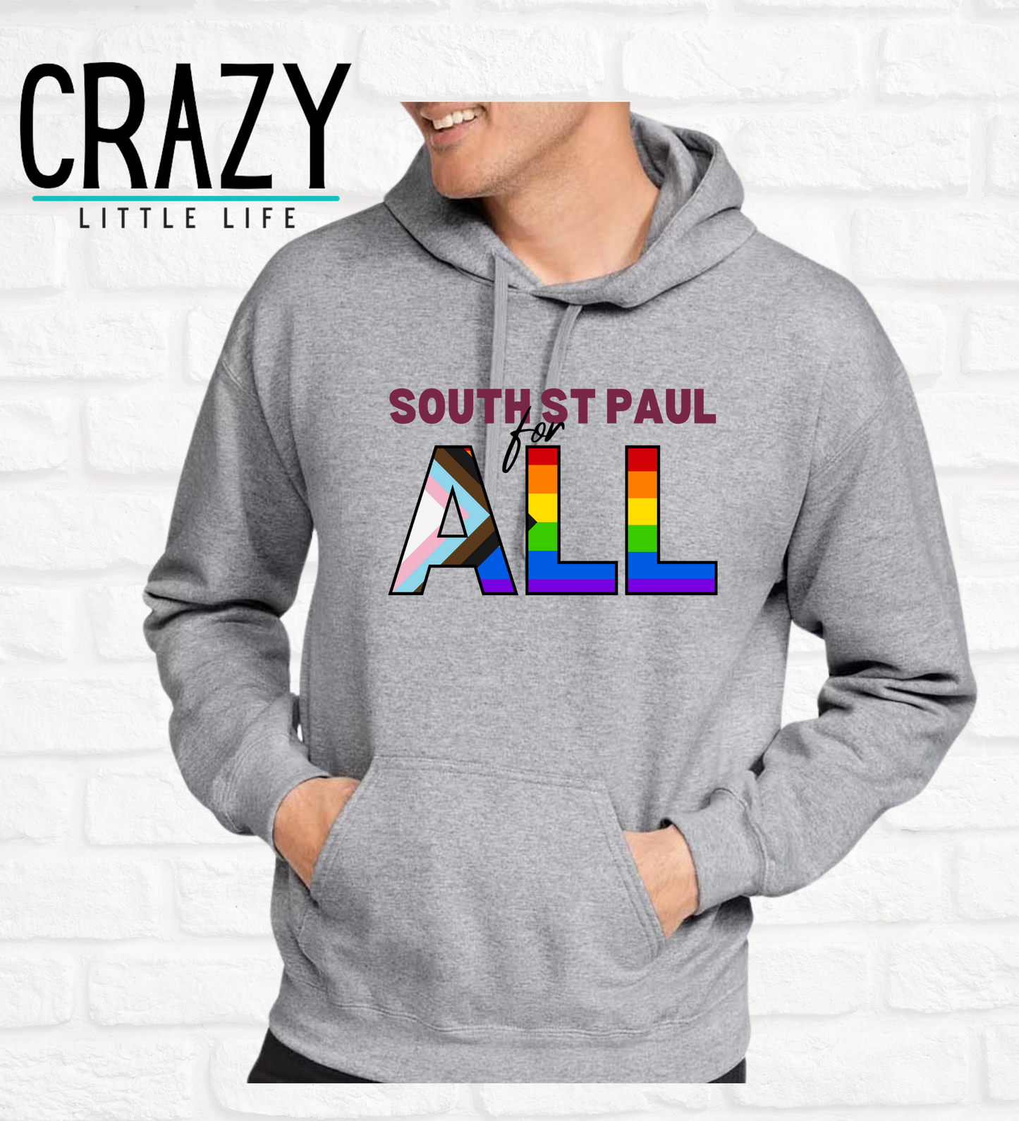 SSP4ALL Pride Flag Logo Hoodie