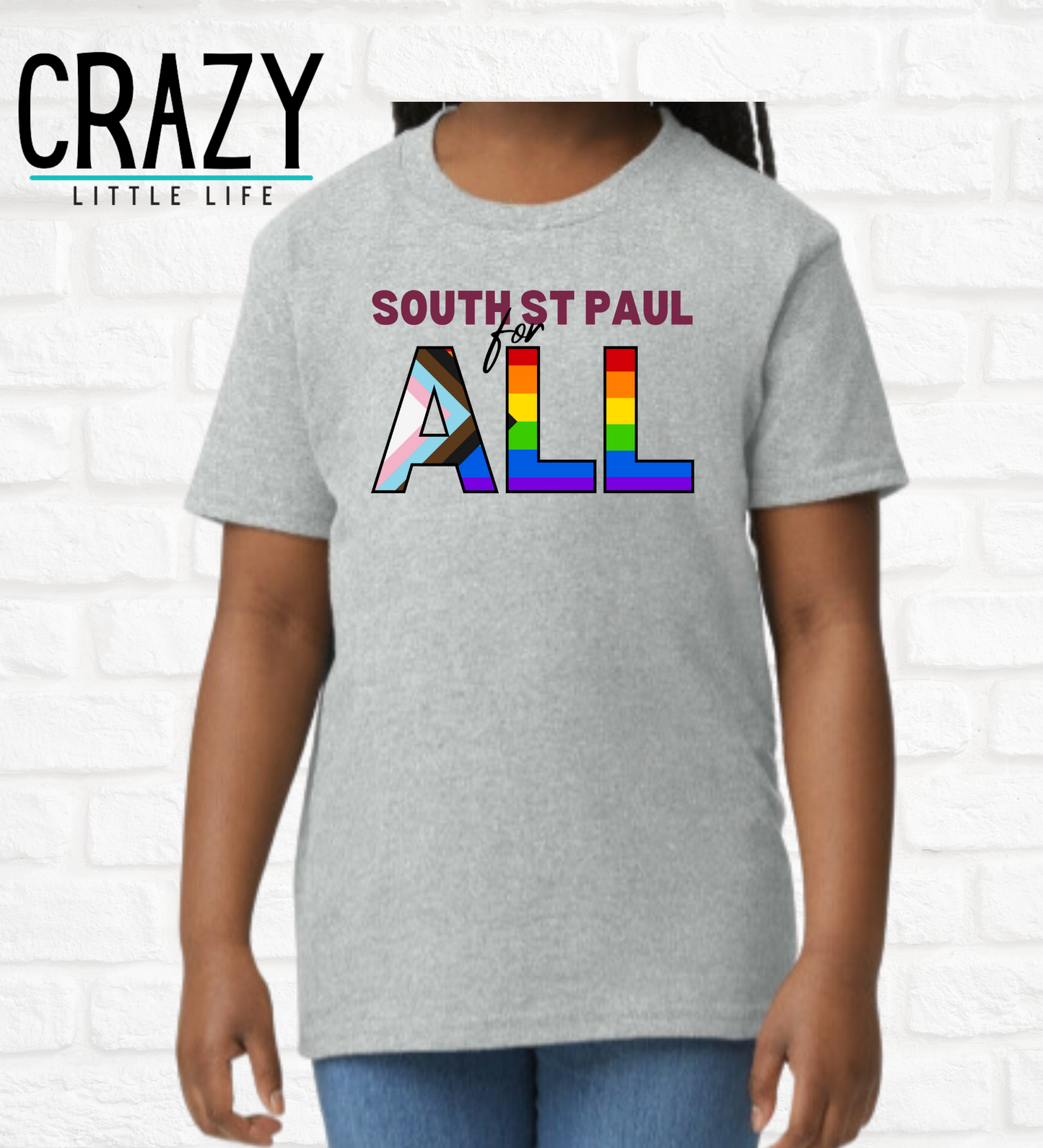 Youth SSP4ALL Pride Flag Logo T-Shirt