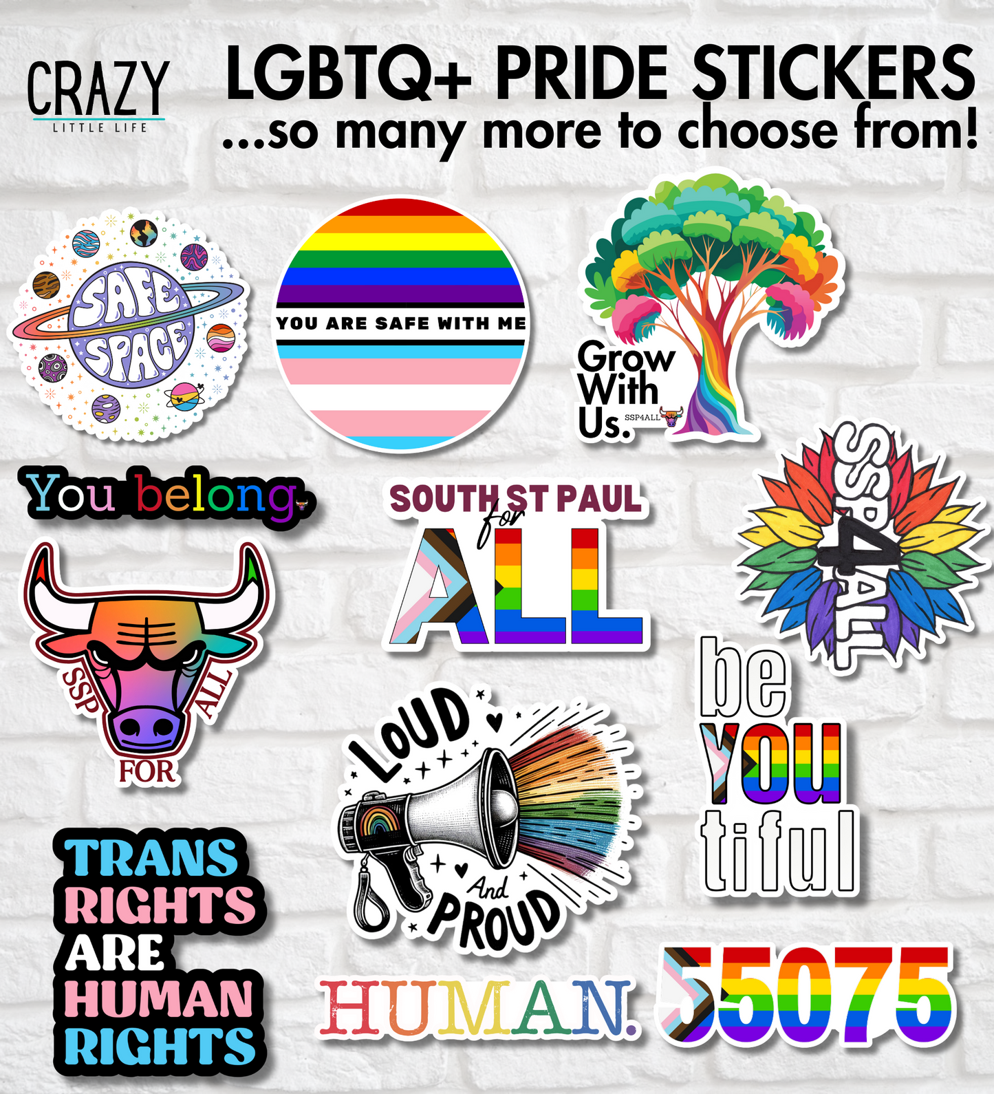 LGBTQ+ Pride Stickers