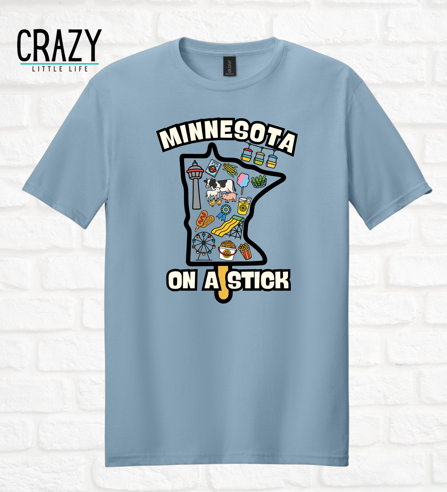 Minnesota on a Stick Tee - Adult (multiple color options)