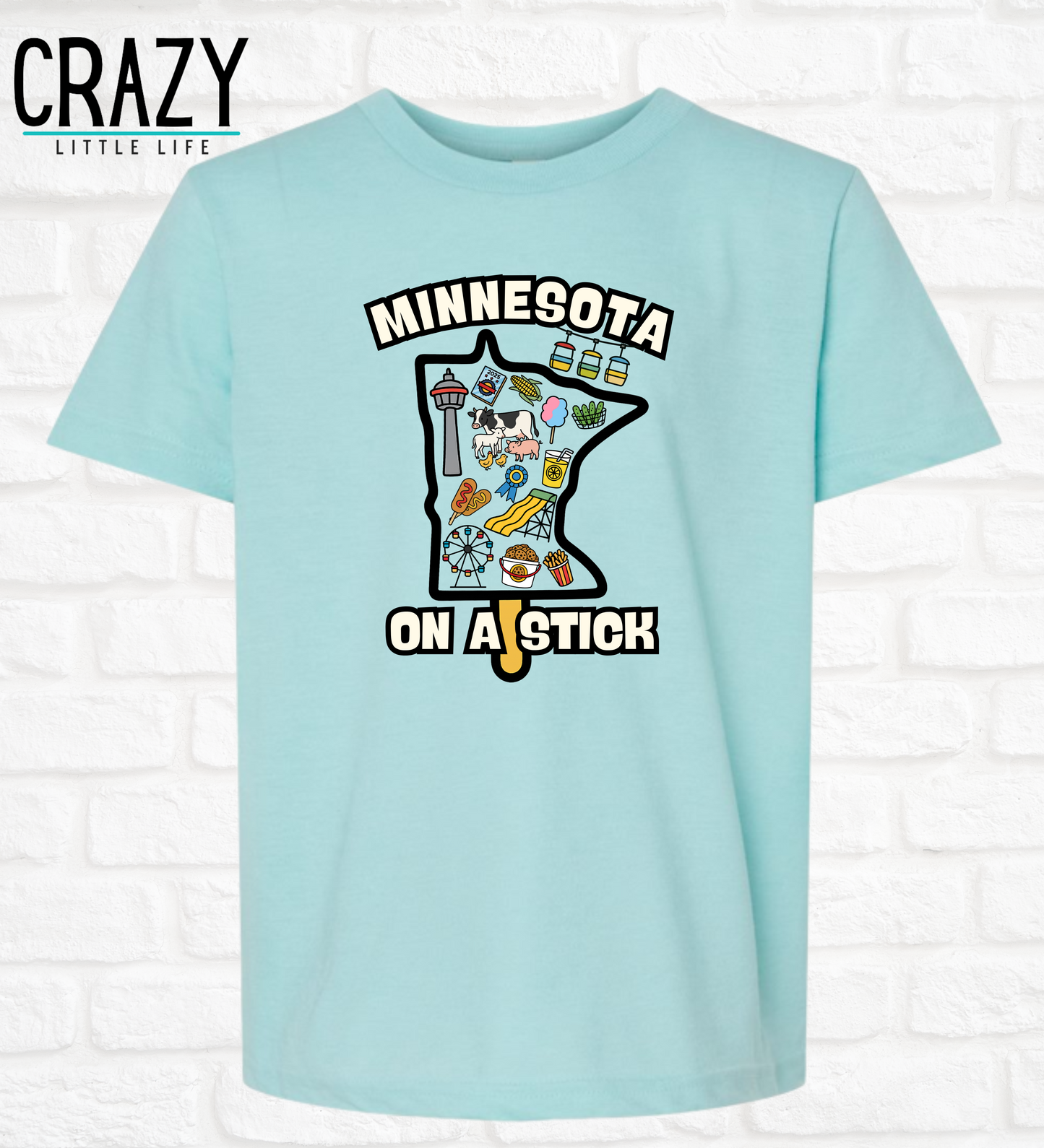 Minnesota on a Stick Tee - Youth (multiple color options)