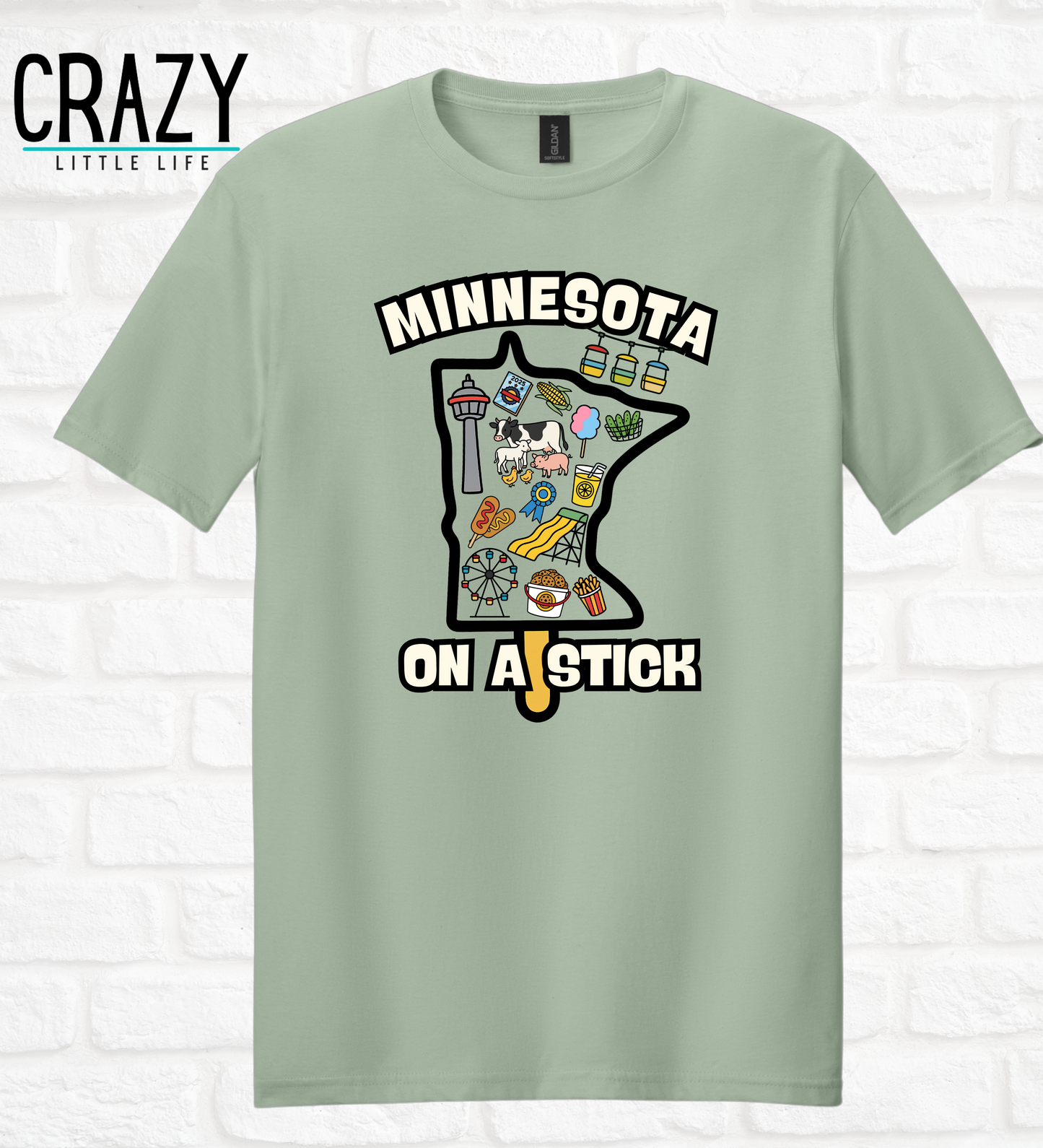 Minnesota on a Stick Tee - Adult (multiple color options)