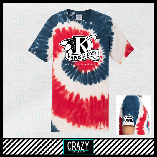 Kaposia Days USA Semiquincentennial Tie Dye Tee