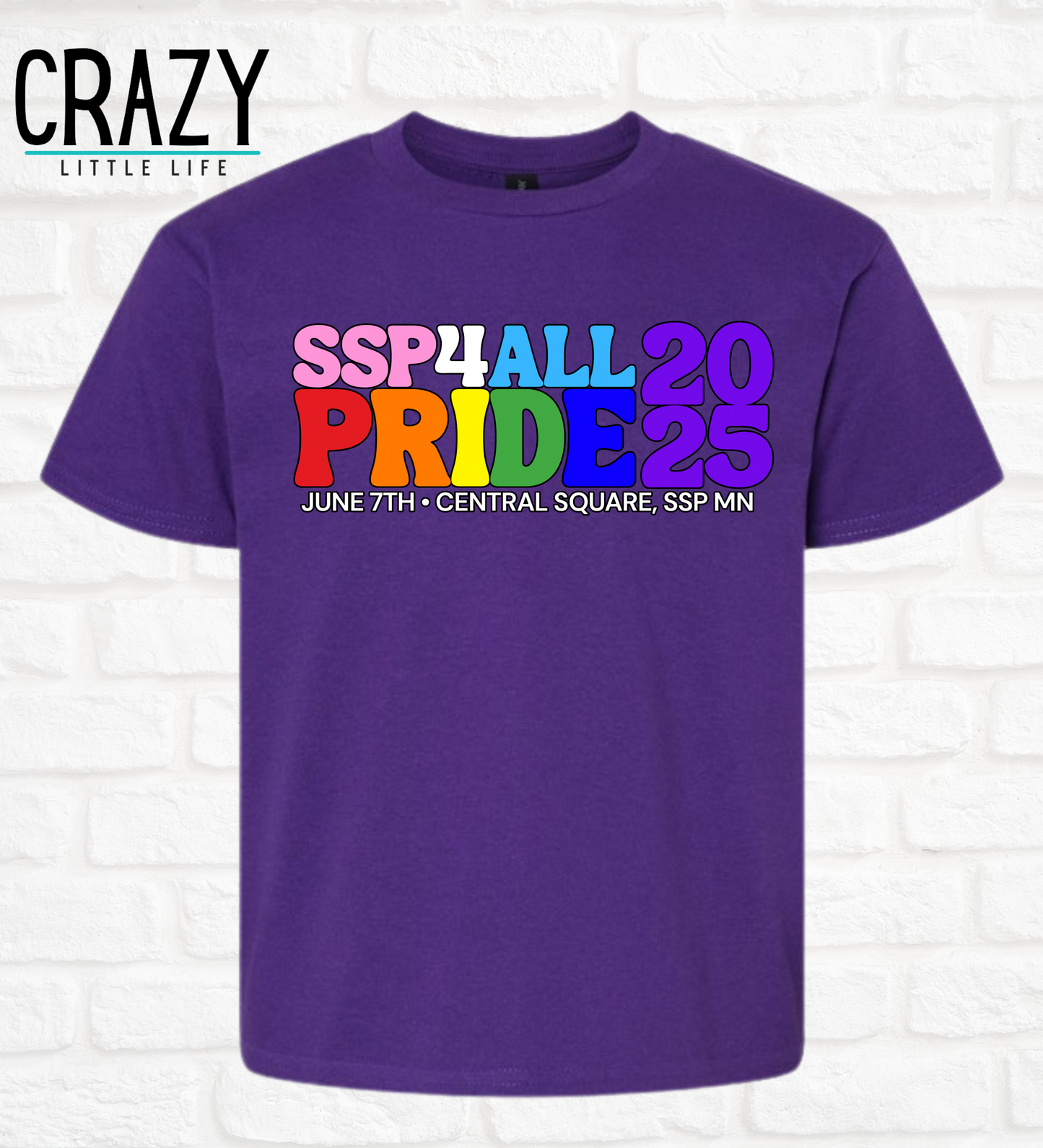 Youth 2025 SSP4ALL Pride Event Tee